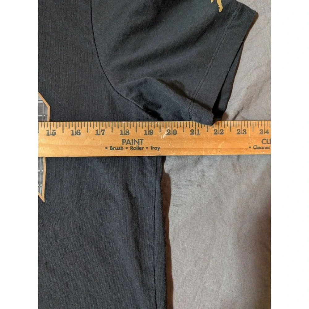 Nike Air‎ Jordan T-Shirt Mens Large Black & Gold Plaid Graphic DV1433-011